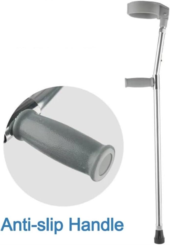 Regulowane kule dla dorosłych, kule przedramionowe z obrotowym mankietem zamkniętym (para), lekkie aluminiowe składane kule łokciowe z ergonomicznymi wygodnymi uchwytami na nadgarstki (Color : Blue)