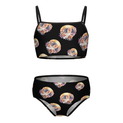 Angelsflowers Girls Swimsuits Two Piece Bikini Sets Beach Sport Swimwear Bathing Suit