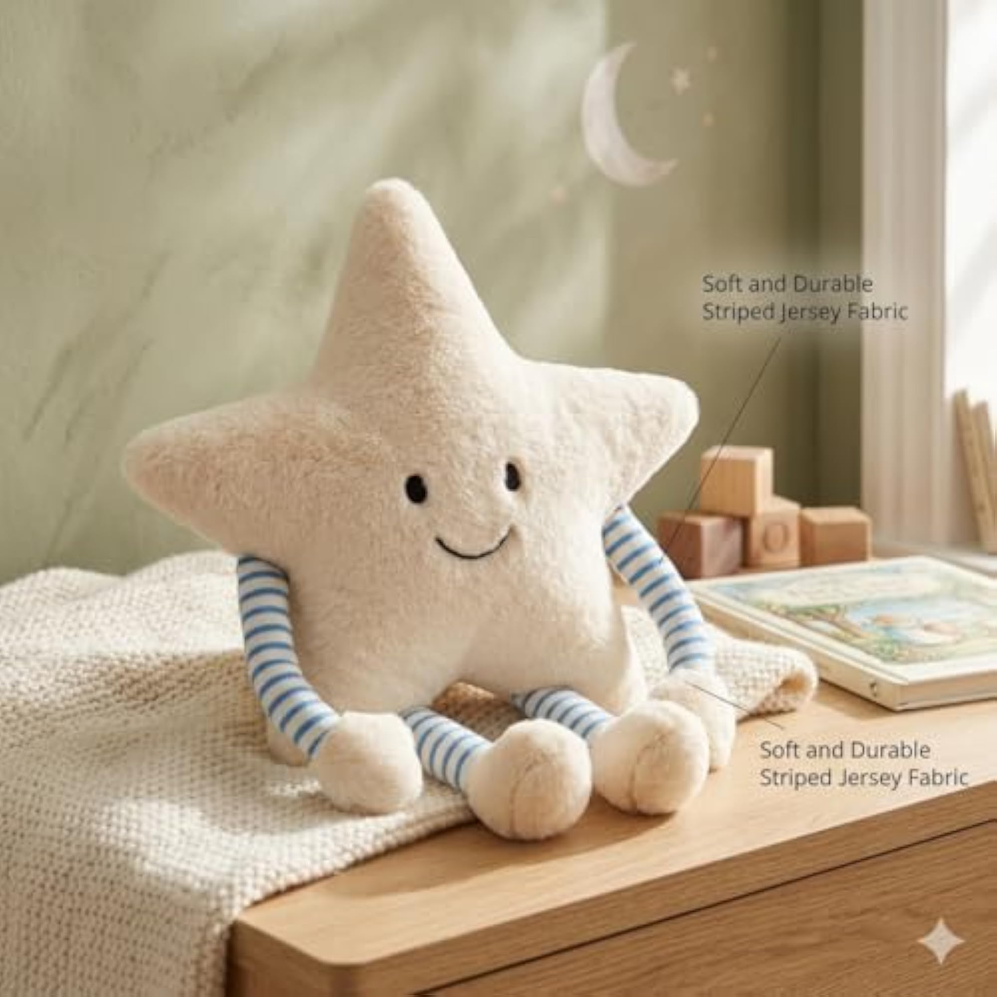 50cm Star Pillow, Decorative Throw Pillow with Plush