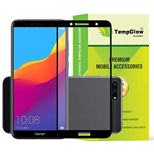 Image of Screen Protector for Huawei Honor 7s (Black) Tempered Glass Edge-to-Edge 6D Screen Guard With Installation Kit