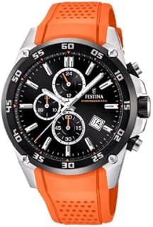 Festina Unisex Erwachsene Chronograph Quarz Uhr mit Leder Armband F20330/4