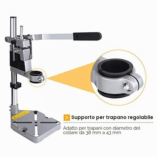 Supporto per trapano tavolo regolabile, Supporto verticale per trapano banco a colonna trapano colonna banco per foratura precisa profondità di foratura fino a 60 mm