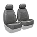 Coverking Custom Fit Front 50/50 Bucket Seat Cover for Select Nissan Xterra Models - Genuine Leather (Gray)