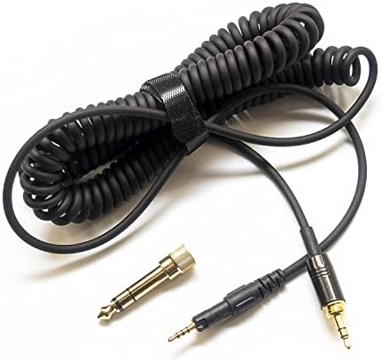 Voarmaks 4 Pole Long Steps Audio DJ Cable Cord Line Plug Compatible with Pioneer HDJ-X5 X7 S7 CUE1 Headphones Extended Coiled Spring Dj Wire