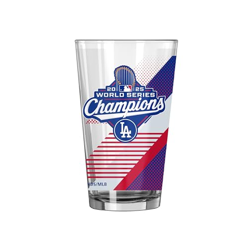 Logo Brands Los Angeles Dodgers 2025 World Series Champions Official 16 oz. Pint Beer Glass