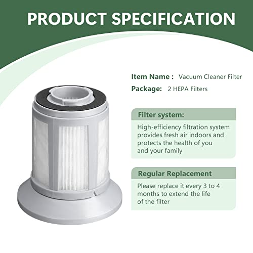 2156 Vacuum Filter Replacement For Bissell Zing Filter 2156 2156A 1665 1665W 16652 2156E Series, Compare To Part 1613056 (2 Packs) #TOP4