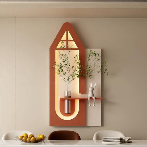 �Ǐ��� �C���e���A ������ �E�H�[���A�[�g3D ���k�͔|�K���X�ԕr�ƃE�T�M�̒u���t���E�H�[���X�J���v�`���[�i���r���O���[���A�I�t�B�X�p�j(Brown,80x160cm (31.5x63in))