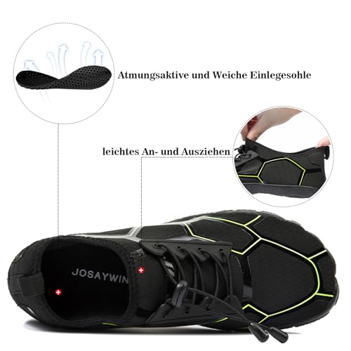 Image of Men's Hike Barefoot Quick-Dry Sports Shoes Wide Toe Aqua for Swim Diving Surfing Kayaking Pool Beach Walking