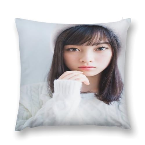 橋本環奈 抱き枕カバー 車載抱枕 クッションカバー 店飾り インテリア 座布団 アニメ グズ い背当て飾り 萌えグッズ 置物 雑貨 可愛 12 "x12 "