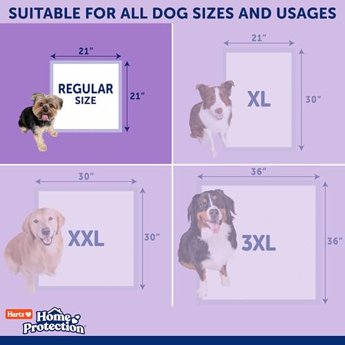 Image of Hartz Home Protection Lavender Scented Odor Eliminating Dog Pads, 50 Count
