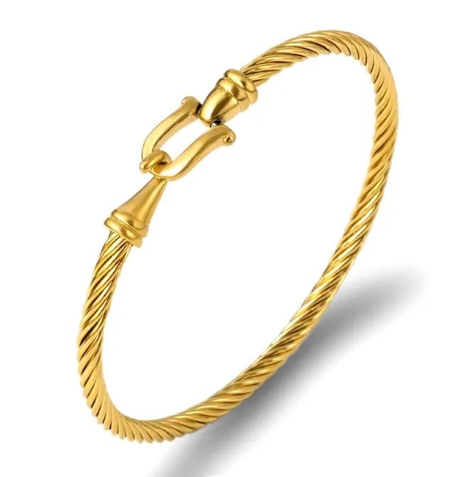 bracelet for women Bangles for women Anti Tarnish Stylish Lock Adjustable Bracelet for girls rose gold Kada for Women Accessories Anti Tarnish Jewellery Stainless Steel Cuff Bracelet gifts-image-41