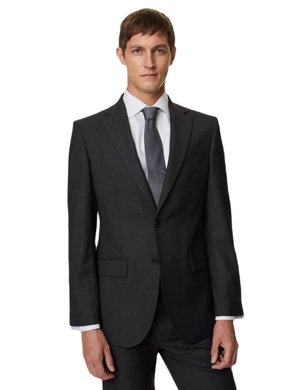 marks & spencer Men's A-Line Coat Regular Blazer-picture-38