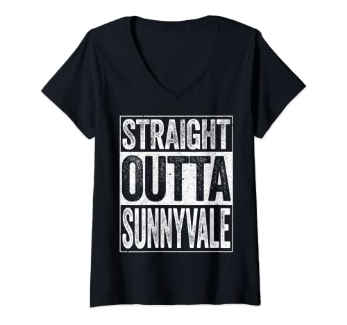 Straight Outta Sunnyvale Camiseta California Camisa Camiseta Cuello V