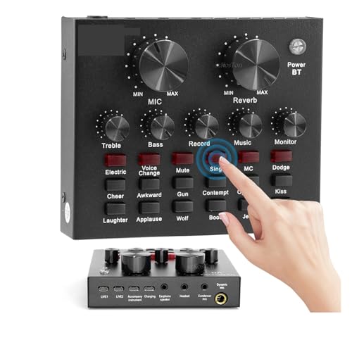 DJ スタジオインターフェイスミキシングコンソール録音ヘッドフォンマイクアンプサウンドミキサー 48V ファンタム電源