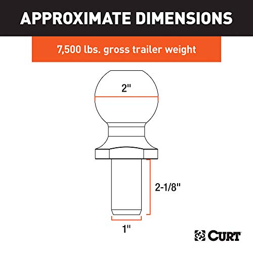 Image of CURT Manufacturing 40037 2 in. Diameter Chrome Trailer Ball