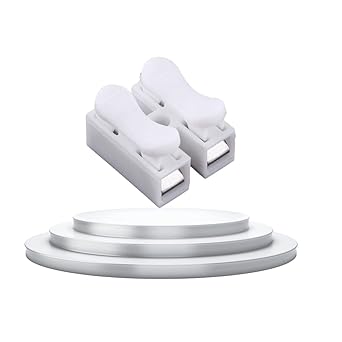 20Pcs Spring Wire Connector, 32A 250V, CH2 2P Universal Quick Wiring Cable Connection Push-in Conductor Clamp Terminal Block for LED Light & other Wiring Connections CE & RoHS Certified