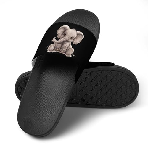 Cute Elephant And Bird House Sandals Non-Slip Bathroom Slippers Beach Summer Shoes for Men Women4