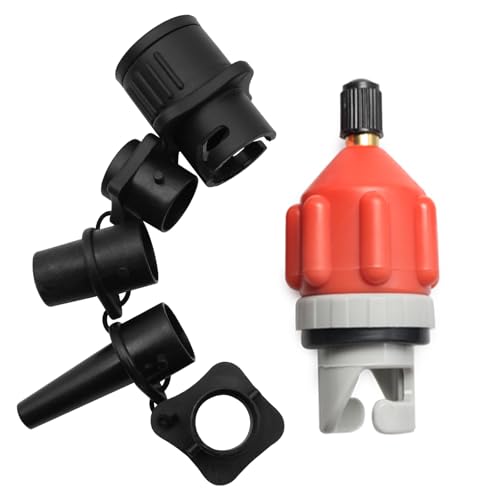 KOETSU 充気バルブアダプター 4点セット 漏れ防止設計/SUP・カヤック・インフレータブルボート対応/高気密性/ポンプ工具 自転車 浮輪 泳ぎ道具アクセサリー