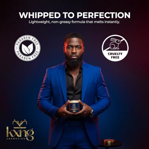 Image of KXNG Cosmetics Organic Shea Body Butter Cream - 4oz | Mens Body Butter for Black Men & Women with Shea, Cocoa, Mango & Coconut Oil | Deep Hydrating Cream for Dry Skin, Hands & Feet