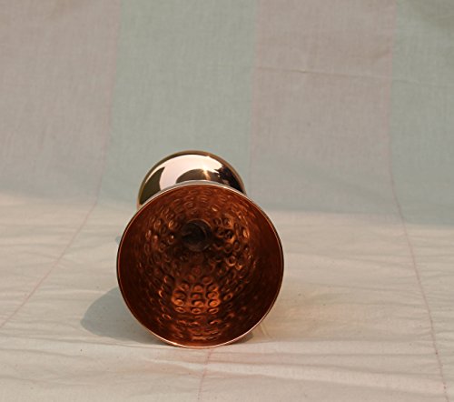 Maithil Art Hand-Made Pure Copper Wine Goblet, Wine Glass Water Goblet/Copper Moscow Mule Mint Julep Cup/ (18Oz Copper Hammered) #TOP1