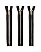 ZipperStop Wholesale Authorized Distributor YKK® 3" Jean Zippers - YKK #5 Jeans Brass ~ 580 Black (3 Zippers / Pack)