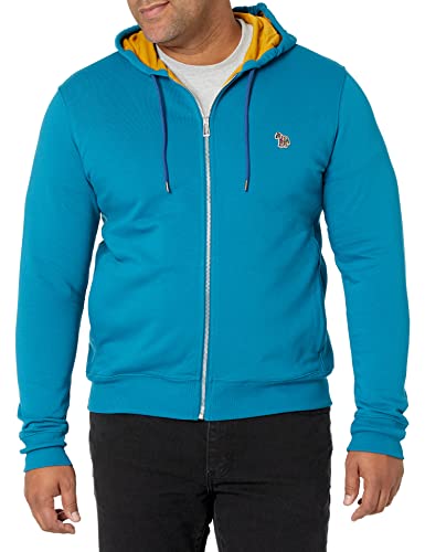 90s old Paul Smith ナイロン　zip-up ブルゾン PS by Paul Smith Men's Regular Fit Zebra Hoodie, Petrol Blue, M at