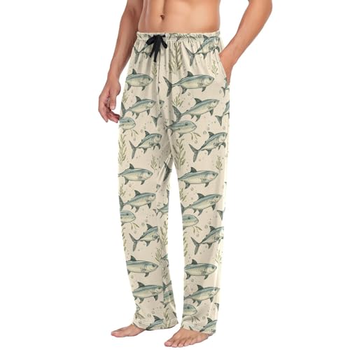 KLL Men Pajamas Pants Soft Warm Pajamas Bottoms Elastic Waist Sleep Pants for Men4