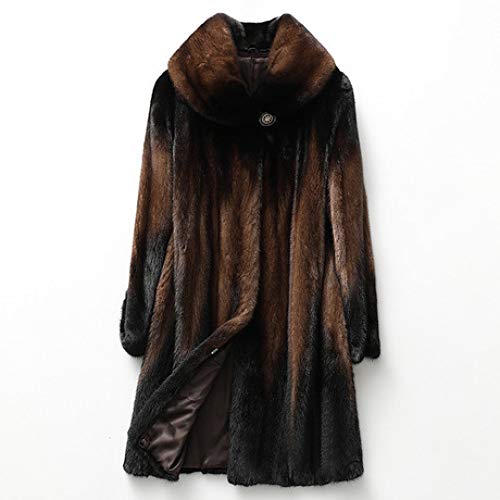 LUCKFUR Fur Coat Long Fur Coat?Women's Genuine Fur Coat for Winter Thick Warm Fur Jacket