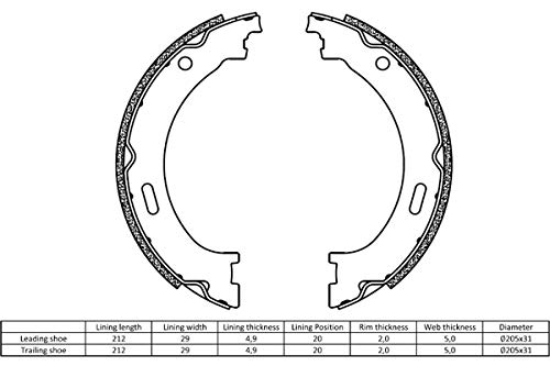 NK 2793805 Bremsbackensatz, Feststellbremse : Amazon.de: Auto  