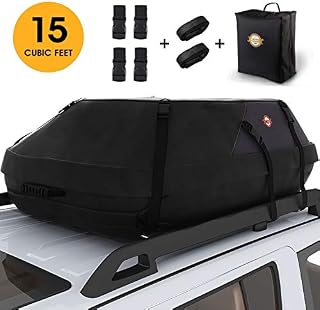 Car Roof Bag Cargo Carrier, 15 Cubic Feet Waterproof Rooftop Luggage Bag Vehicle