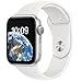 Apple Watch SE (2nd Gen) [GPS 44mm] Smart Watch w/Silver Aluminum Case & White Sport Band - M/L. Fitness & Sleep Tracker, Crash Detection, Heart Rate Monitor, Retina Display, Water Resistant
