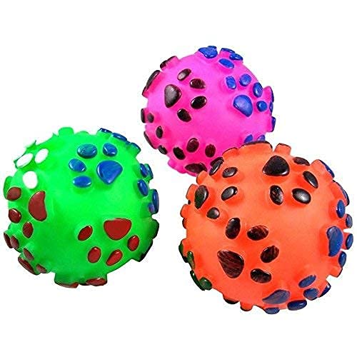 DOG TRUST Paw Print Ball Toy Sound Squeaky Squeaker Dog Cat Chew Interactive Ball Squeak Playing Toy(1pcs) Large (B0BKWDL1SW) Amazon Price History, Amazon Price Tracker
