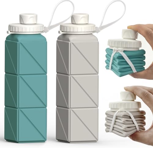 Collapsible Water Bottle, BEAUTAIL Silicone Foldable Portable Wat...
