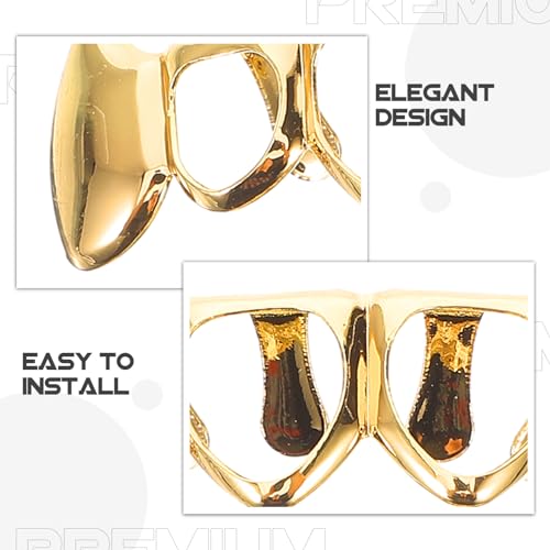 VALICLUD 1set Gold Hollow Grill Adults Ready to Wear Decorative for Hip-hop Culture Comfortable Fit and Design4
