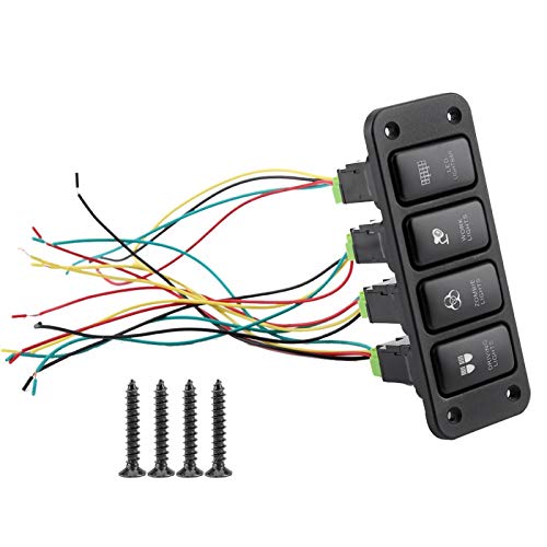 Fog Light Switch, Fydun 4 Switch Panel Driving Light Blu-Ray Switch Push Button with Fog Light Switch Width Light Switch Switch Light Switch for Toyota Hailax Cool Road VIGO