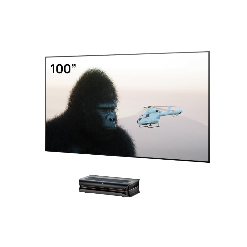 Image of AWOL VISION LTV-3000 Pro 4K UHD Ultra Short Throw Triple Laser Projector&100-inch Wall Mount Projector Screen Bundle