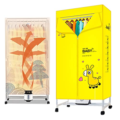 Secadora de Ropa Eléctrica de 1000W con Temporizador Automático, Tendedero Térmico con Armario de Secado de Aire Caliente, Capacidad de 15Kg Adecuada, Acero Inoxidable, Para Todas Las Telas ( Color :