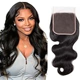 Body Wave Frontal Lace Closure 14 inch 100% Unprocessed Brazilian Virgin 5x5 Lace Closure Human Hair 5 by 5 Wavy Hd Transparent Lace Closure Natural Color