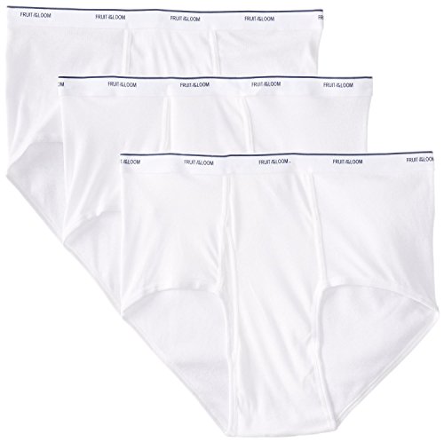 Fruit of the Loom 3-Pack Men's White Big Man Briefs 7690BM (4XB (54-56))
