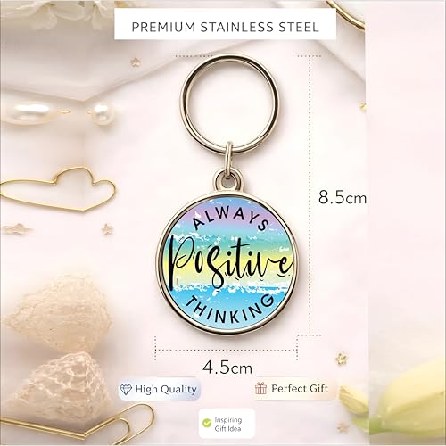 Image of MG | Protective Evil Eye /Spiritual Symbols /Om /Motivational Keychains | Double-Sided Metal Key Ring | Good Luck and devine Charm for Car, Bike, Home & Office