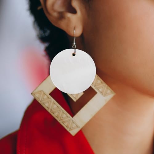 Conchas redondas naturales para crear tus propios pendientes y llaveros bohemios 8