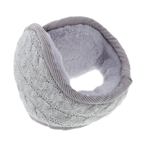 PartyKindom Cotton Knit Foldable Earmuff Adorable Warm Ear Protectors for Winter Unisex Fluffy Ear Covers for Outdoor Activities