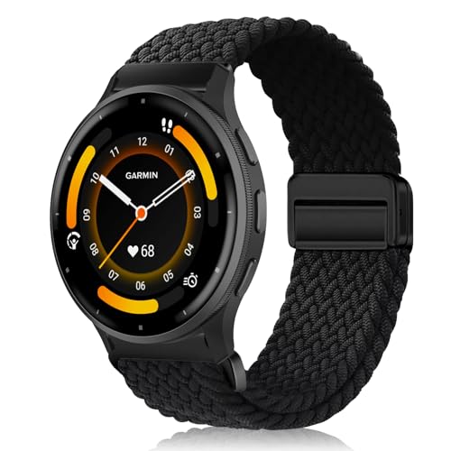 [MokaZii] 22mm �o���h Garmin Venu 4 45mm /Venu 3/Forerunner 570 47mm/Venu 2/vivoactive 4/Active ���C�t���i�C������ �ґg�����x���g �҂ݍ��� �����\ �L�k�� ������