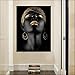 ZSLMX Arte De La Pared Impresa Lienzo Mujer Afroamericana Mujer Negra Pintura...