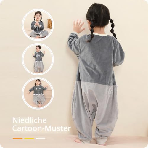 HAHASHOW Baby Schlafsack mit Füßen Schlafsack mit Beinen 5-6 Jahre Hai – Ansicht 4