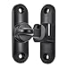 INIRET Black Barn Door Latches,90/180 Degree Gate Lock,Flip Gate Latches Hardware,Zinc Alloy Right Angle Door Lock Latch,Door Security Sliding Door Latch Lock for Cabinets,Bathroom.
