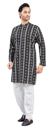 Image of Studio Shringaar Men's Cotton Relaxed Fit Straight Kurta
