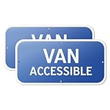 101SIGNCITY (2 pack) 12' x 6' Van Accessible Sign – ADA Compliant Handicap Parking | Aluminum Weatherproof Accessibility Sign for Parking Lots, Businesses, & Public Areas