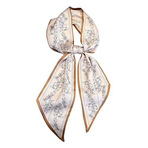vimate Purse Scarf for Handbags -Fall Fashion paisley Hair Scarf Skinny Satin Neck Scarves Hairband Ribbon (Style 110)
