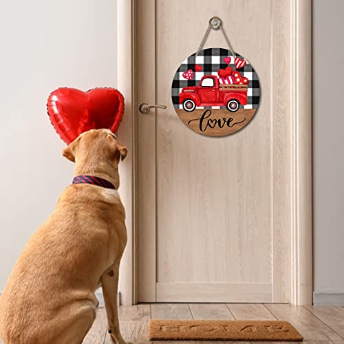 Deroro-Happy-Valentines-Day-Love-Sign-Front-Door-Decor-Farmhouse-Red-Truck-Hearts-Wood-Door-Hanger-Black-White-Buffalo-Plaid-Wooden-Wreath-Pediment-Plaque-Outdoor-Indoor-Wall-Hanging-Decorations Deroro Happy Valentines Day Love Sign Front Door Decor Farmhouse Red Truck Hearts Wood Door Hanger Black White Buffalo Plaid Wooden Wreath Pediment Plaque Outdoor Indoor Wall Hanging Decorations